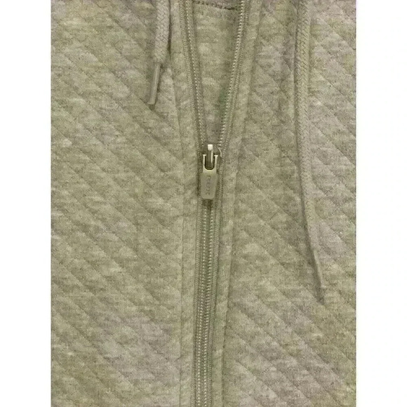 RBX Womens Gray Hoodie Full Zip Sweatshirt Quilted Jacket  Sz XS Reebok - Picture 3 of 4